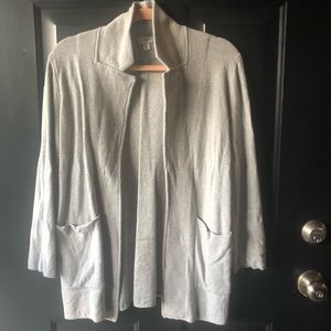 Grey J Crew Knit Blazer Size Small